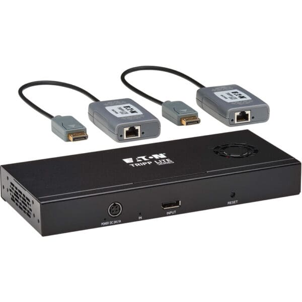 DisplayPort to DisplayPort Splitter/Extender Kit over Cat6, 2-Port MST