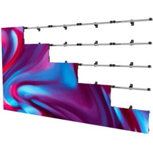 Modular LED display with vibrant colors.