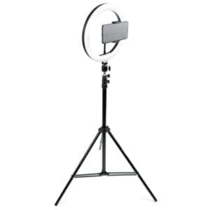 10In LED Ring Light Stand with Phone Holder & Tripod Base