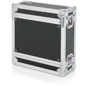 Black aluminum equipment flight case.