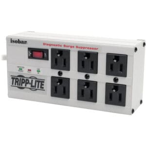 Tripp Lite 8-outlet diagnostic surge suppressor.