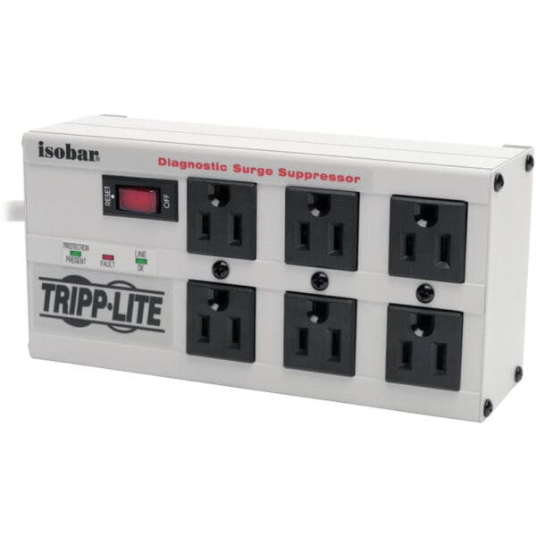 Isobar 6-Outlet Surge Protector, 6 ft. Cord with Right-Angle Plug