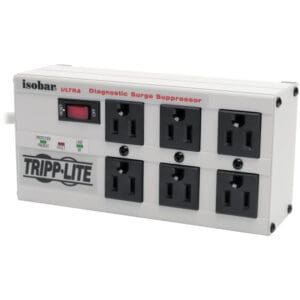Tripp Lite Isobar diagnostic surge suppressor.