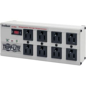 Tripp Lite Isobar diagnostic surge suppressor.
