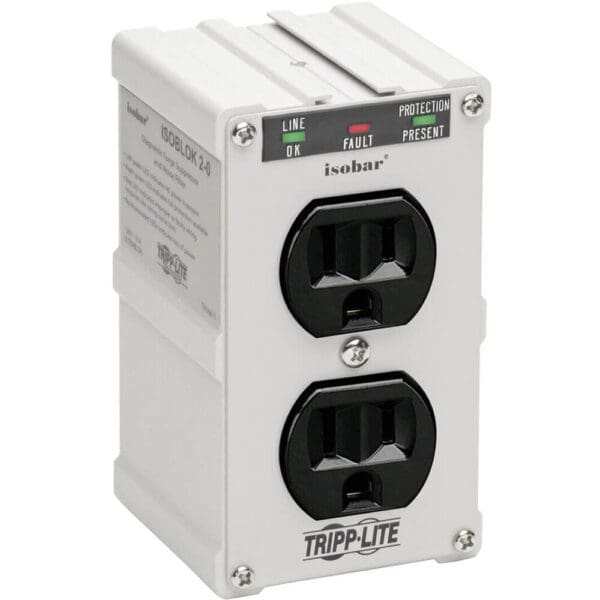 Isobar 2-Outlet Surge Protector, Direct Plug-In, 1410 Joules,
