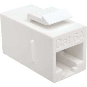 White Cat 6A keystone coupler.