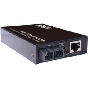 Fiber media converter, 10/100/1000.
