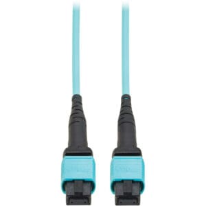 Pair of blue fiber optic cables.