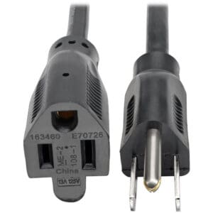Black 13A 125V power extension cord.