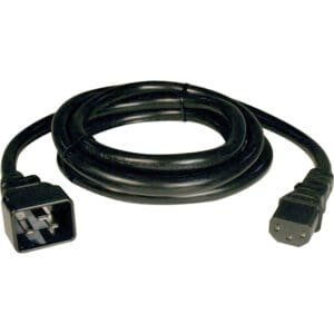 Black power cable with plugs.