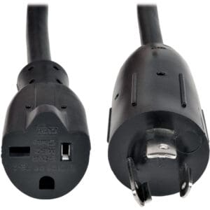 Black 5-20R power cord connector.