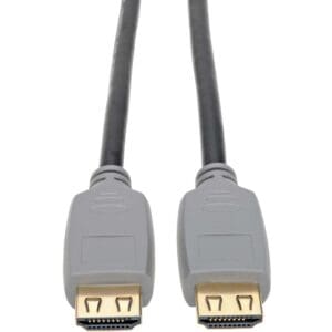 Here's an alt tag for the image: Two HDMI cables.