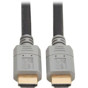 Here's an alt tag for the image: Two Tripp Lite HDMI cables.