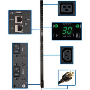 Smart power strip with amp meter.