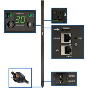 Smart power strip with network control.