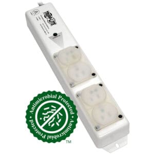 Antimicrobial Tripp Lite power strip.