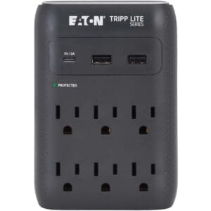 Eaton Tripp Lite surge protector with USB ports.