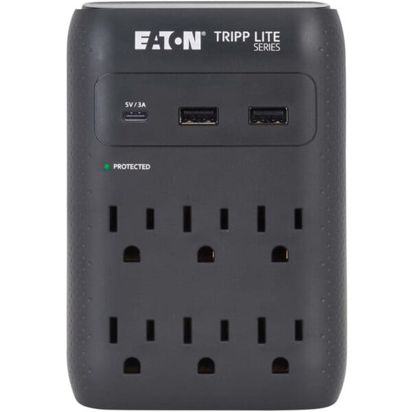 6-Outlet Surge Protector - 5-15R Outlets, USB-C and USB-A Ports