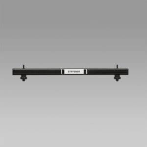 Black stiffener bar with mounts.