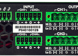 Ashley power amplifier rear panel.