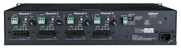 Ashley 4150 four-channel amplifier back.