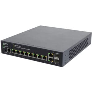8 PoE+ | 2 RJ45 | 2 SFP Front-Facing Ports - 1Gb L2/L3 Managed Switch, US Power Cord