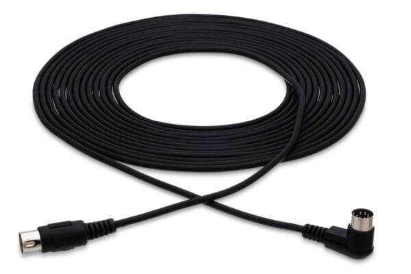 Phantom MIDI Cable, Right-angle 7-pin DIN to 7-pin DIN, 25 ft