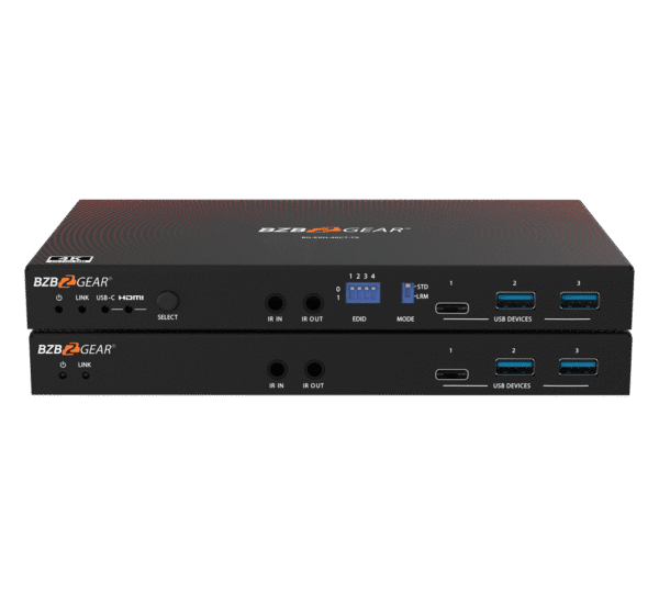 4K UHD HDMI/USB-C KVM HDBaseT 3.0 Extender/Switcher with USB 3.0/Ethernet/IR/RS-232/POE