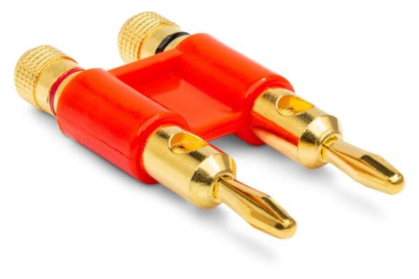 Connector, Dual Banana, Red
