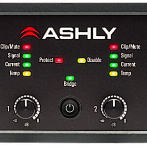 Audio power amplifier with control panel.