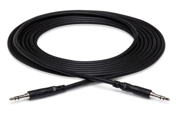 Stereo Interconnect, Right-angle 3.5 mm TRS to Same, 3 ft