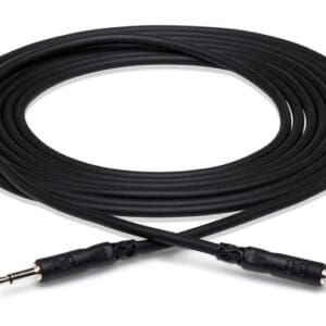 Black audio cable with two jack connectors.