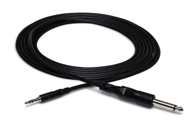 Mono Interconnect, 1/4 in TS to 3.5 mm TRS, 5 ft