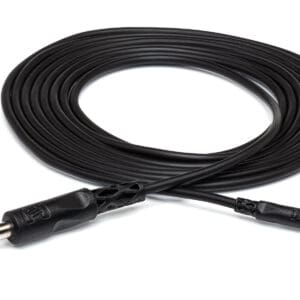 Black audio cable with jack connectors.