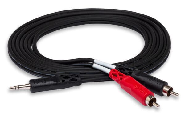 Stereo Breakout, 3.5 mm TRS to Dual RCA, 6 ft