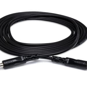 Black audio cable with two jack connectors.