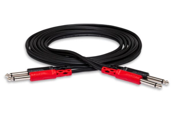 Stereo Interconnect, Dual 1/4 in TS to Same, 6 m
