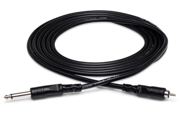 Unbalanced Interconnect, 1/4 in TS to RCA, 10 ft