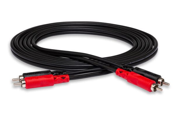 Stereo Interconnect, Dual Right-angle RCA to Same, 2 m