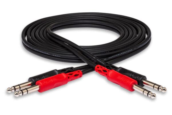 Stereo Interconnect, Dual 1/4 in TRS to Same, 3 m