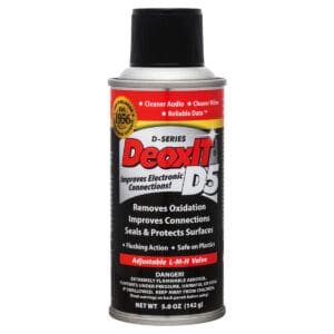 DeoxIT D5 spray can for electronic connections.