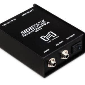 Black passive direct box with input/output ports.