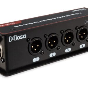 Audio interface with multiple XLR connectors.