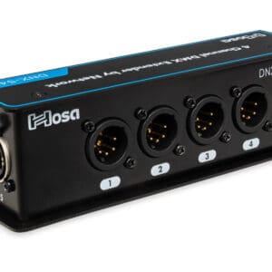 Audio interface with multiple XLR ports.