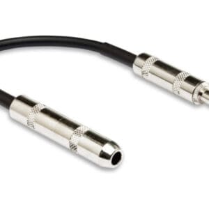 Audio cable with two quarter-inch connectors.