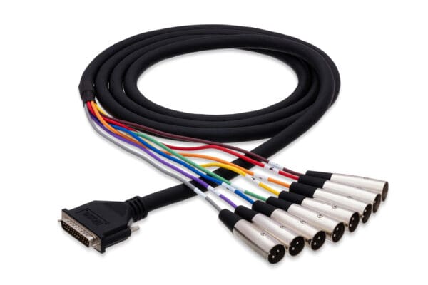 Balanced Snake, DB25 to XLR3M, 7 m
