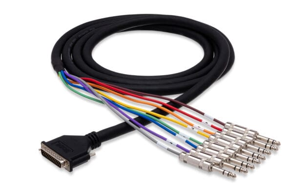 Balanced Snake, DB25 to 1/4 in TRS, 3 m