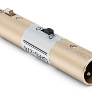 Gold XLR adapter with on-off switch.