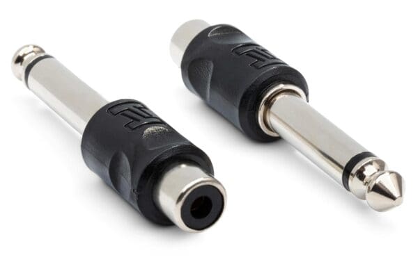 Adapters, RCA to 1/4 in TS, 2 pc