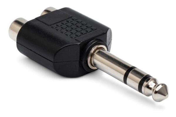 Adapter, Dual RCA to 1/4 in TRS